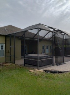 Pool enclosure screen replacement
