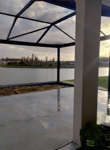 Aluminum screen room installation