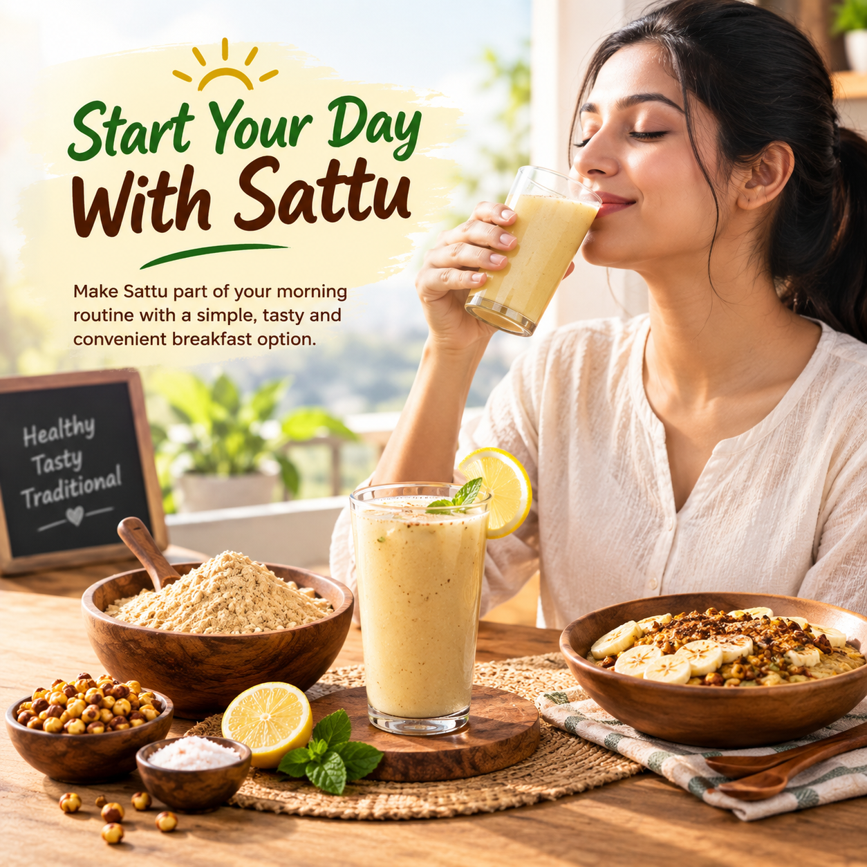 Sattu breakfast bowl